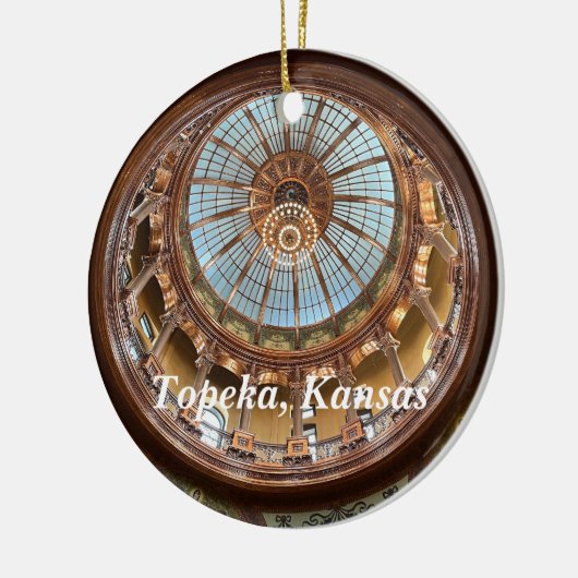 Topeka State Capitol Dome Keramisch Ornament (Links)
