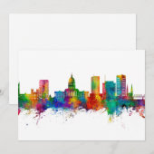 Topeka Wyoming Skyline Kaart (Voorkant / Achterkant)