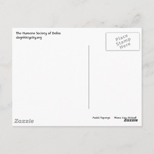 Topenga - Geluk is een geadopteerde kat! Briefkaar Briefkaart (Achterkant)