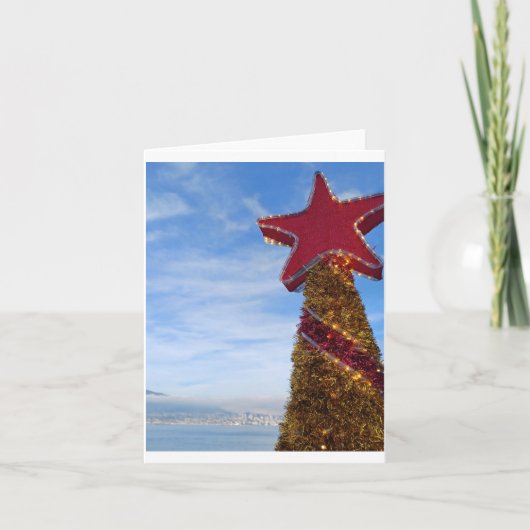Topervaring op de berg feestdagen kaart (Voorkant)