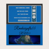 TOPFlow Premium-Visitekaartje op wereldkaart Visitekaartje (Buitenkant ongevouwen)