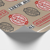 Topgeheim geclassificeerde cadeaubonnen cadeaupapier (Hoek)