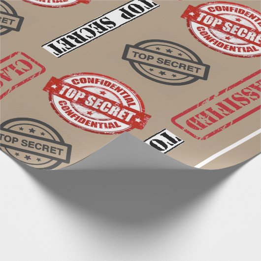 Topgeheim geclassificeerde cadeaubonnen cadeaupapier (Hoek)