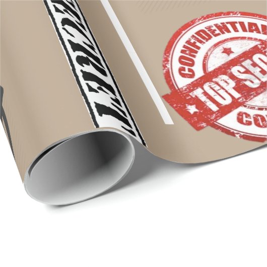 Topgeheim geclassificeerde cadeaubonnen cadeaupapier (Rol Hoek)