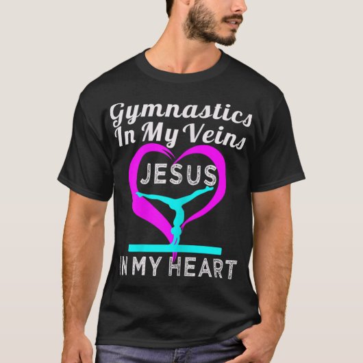 Topgymnastiek in mijn zegen Jezus in mijn hartcade T-shirt (Voorkant)