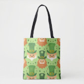 Tophat Leprechaun Pattern Tote Bag (Voorkant)
