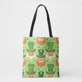 Tophat Leprechaun Pattern Tote Bag