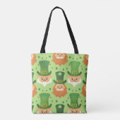 Tophat Leprechaun Pattern Tote Bag (Achterkant)