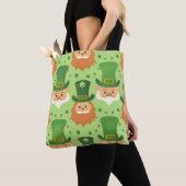 Tophat Leprechaun Pattern Tote Bag (Dichtbij)