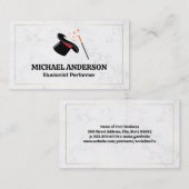 Tophoed en toverstaf | tovenaar visitekaartje (Voorkant / Achterkant)