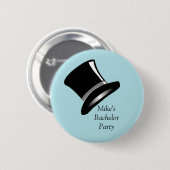 Tophoed op blauw ronde button 5,7 cm (Voorkant /achterkant)