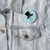 Tophoed op blauw ronde button 5,7 cm (In situ)