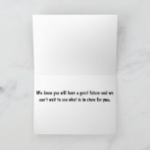 TOPHOND WENST "U" GELUKKIG AFSTUDEREN ZOON KAART (Binnen)