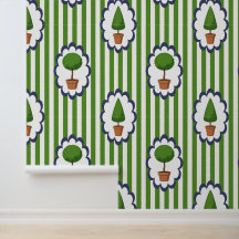 Topiaire Tuin Groen Cabana Streep verwijderbare be