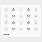 Topiaries Blauw & Wit Happy Pasen Label / Stempel (Vel)
