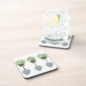 Topiaries Blue en White Ginger Jar Onderzetters (Rechterzijde)