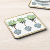 Topiaries Blue en White Ginger Jar Onderzetters (Linkerzijde)