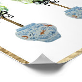 Topiaries Blue & White Ginger Jar Art Print Poster (Hoek)