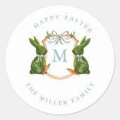 Topiaries Bunny Happy Easter Label / Seal (Voorkant)