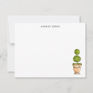 Topiary aquarel illustratie notitiekaartje