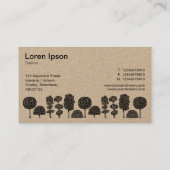 Topiary - Black on White (Kraft) Visitekaartje (Achterkant)