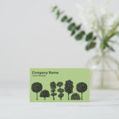 Topiary - Black op Lt Green b8da89 Visitekaartje (Staand voorkant)
