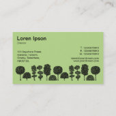 Topiary - Black op Lt Green b8da89 Visitekaartje (Achterkant)