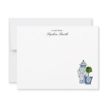 Topiary, Blauw & wit aardewerk plat