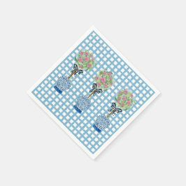 Topiary Blauwe en Witte Gemberpot Servet