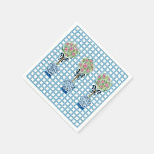 Topiary Blauwe en Witte Gemberpot Servet
