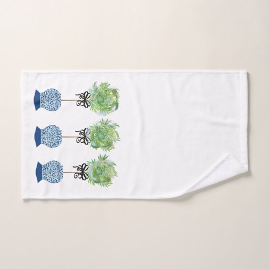 Topiary Blue en White Ginger Jar Bad Handdoek (Handdoek)