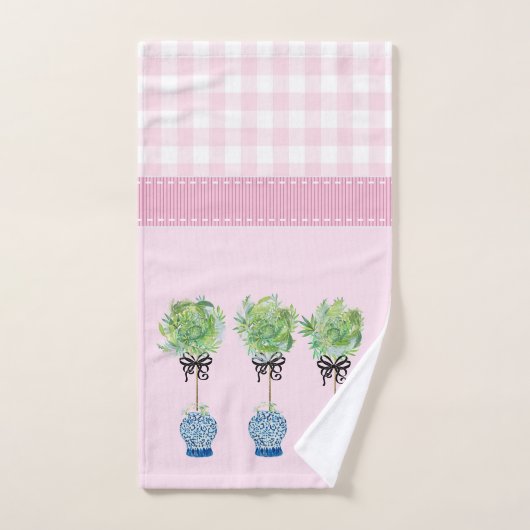 Topiary Blue en White Ginger Jar Hand Towel Handdoek (Handdoek)