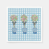 Topiary Blue en White Ginger Jar Servet (Voorkant)