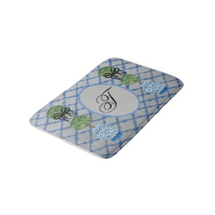 Topiary Blue Ginger Jar Rug Bath Mat