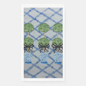 Topiary Blue Ginger Jars Guest Napkins Servet (Voorkant)