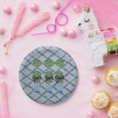 Topiary Blue Ginger Jars Papieren Bordje (Feest)