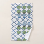 Topiary Blue White Ginger Jar Jars Bath set Bad Handdoek (Handdoek)