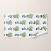 Topiary Blue White Ginger Jar Jars Bath set Bad Handdoek (Handdoek)