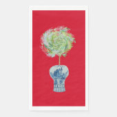 Topiary Blue White Ginger Jar Paper Guest Towels Servet (Voorkant)