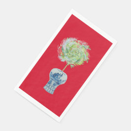 Topiary Blue White Ginger Jar Paper Guest Towels Servet