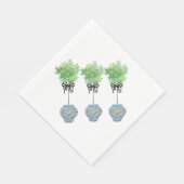 Topiary Blue & White Ginger Jar Paper Napkins Servet (Hoek)