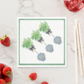Topiary Blue & White Ginger Jar Paper Napkins Servet (Insitu)