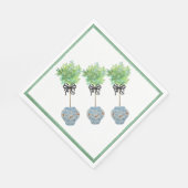 Topiary Blue & White Ginger Jar Paper Napkins Servet (Hoek)