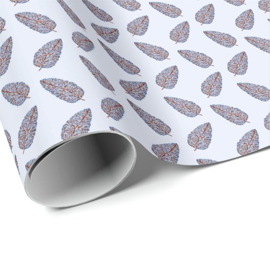Topiary Boom in Blokdrukstijl Cadeaupapier (Rol Hoek)