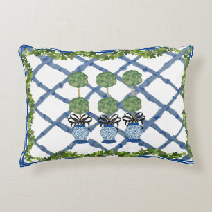 Topiary Chinoiserie Ginger Jar Jars Lumbar Accent Kussen