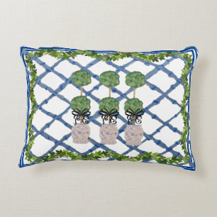 Topiary Chinoiserie Ginger Jar Jars Lumbar Accent Kussen