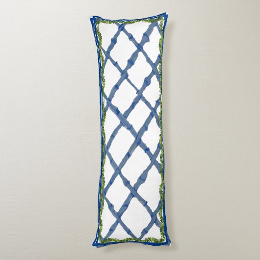 Topiary Chinoiserie Ginger Jar Jars Lumbar Lichaamskussen (Achterkant (Verticaal))