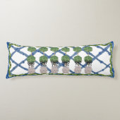 Topiary Chinoiserie Ginger Jar Jars Lumbar Lichaamskussen (Voorkant)