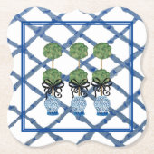 Topiary Chinoiserie Ginger Jar Kartonnen Onderzetters (Voorkant)