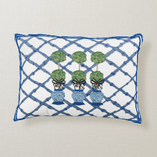 Topiary Chinoiserie Ginger Jar Lumbar Accent Kussen